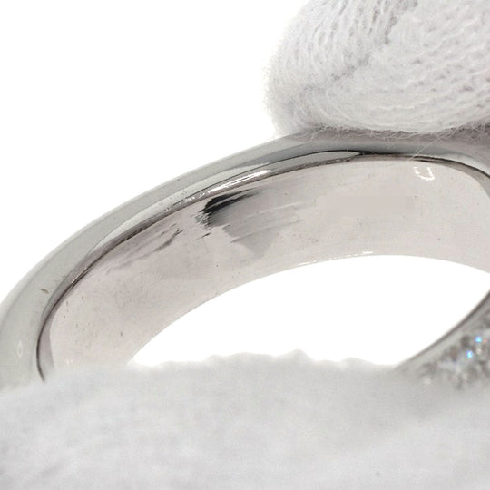 Chaumet Ring K18WG Silver Anor Caviar Diamond Women Used Authentic