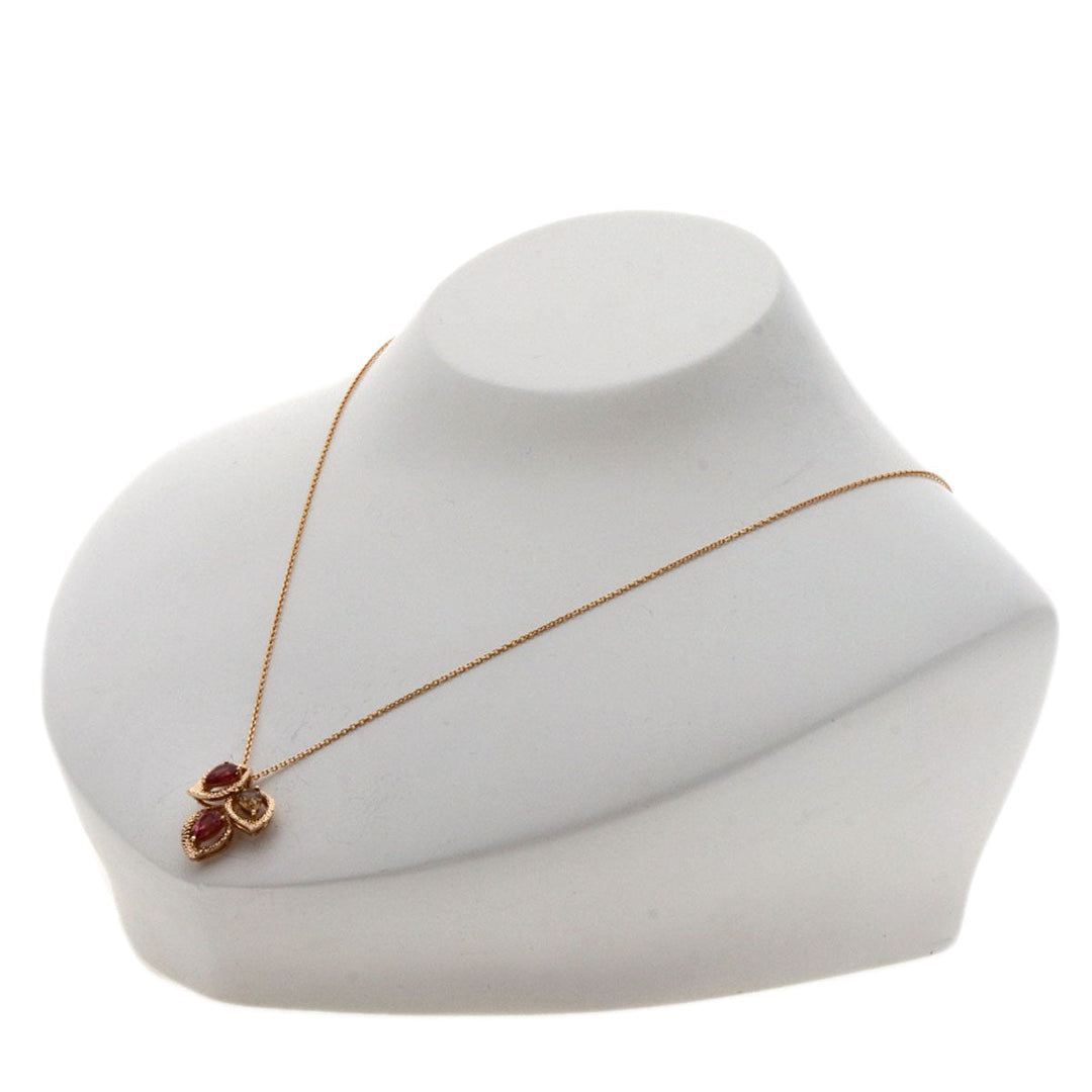 TASAKI Necklace 18K Pink Gold gold Garnet New Engraving