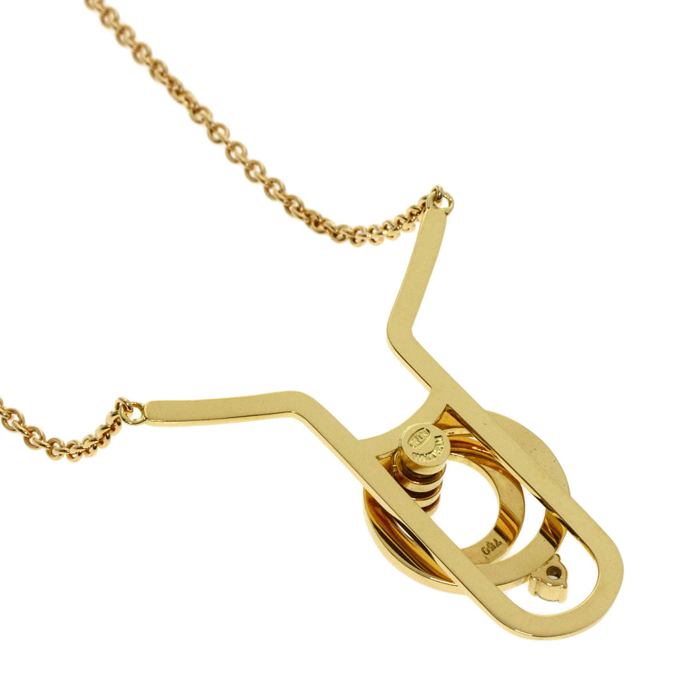 WALTHAM Necklace 18K Yellow Gold gold Swing diamond Women Used Authentic