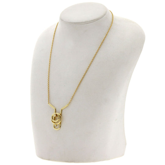 WALTHAM Necklace 18K Yellow Gold gold Swing diamond Women Used Authentic