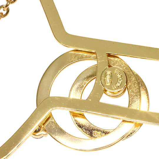 WALTHAM Necklace 18K Yellow Gold gold Swing diamond Women Used Authentic