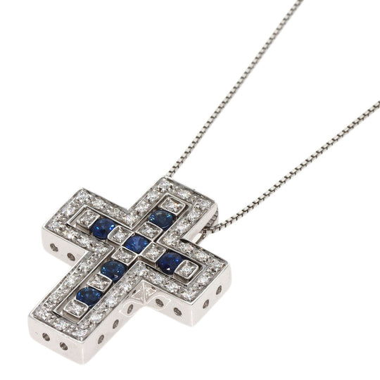 Damiani Necklace K18WG Silver Belle Epoque Sapphire Diamond