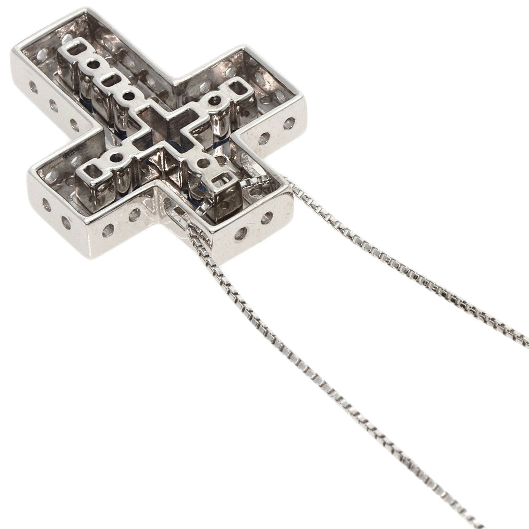 Damiani Necklace K18WG Silver Belle Epoque Sapphire Diamond