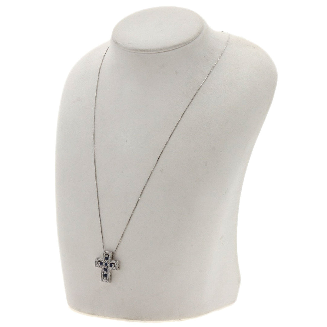 Damiani Necklace K18WG Silver Belle Epoque Sapphire Diamond
