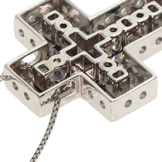 Damiani Necklace K18WG Silver Belle Epoque Sapphire Diamond