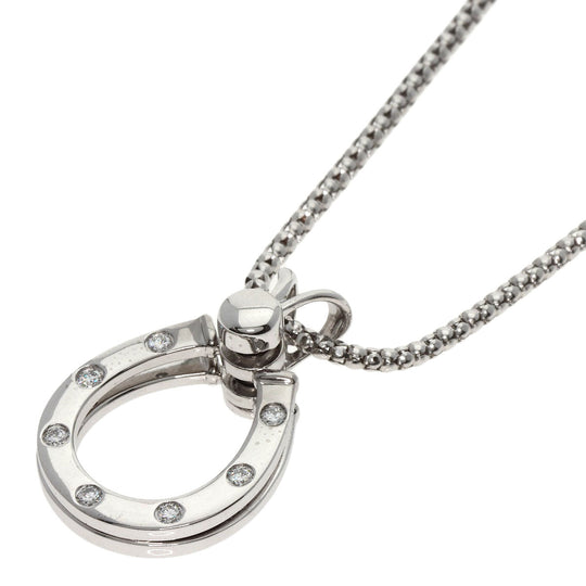 WALTHAM Necklace K18WG Silver Swing diamond