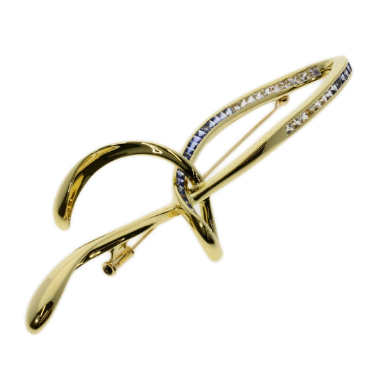 JUNE Brooch 18K Yellow Gold gold sapphire