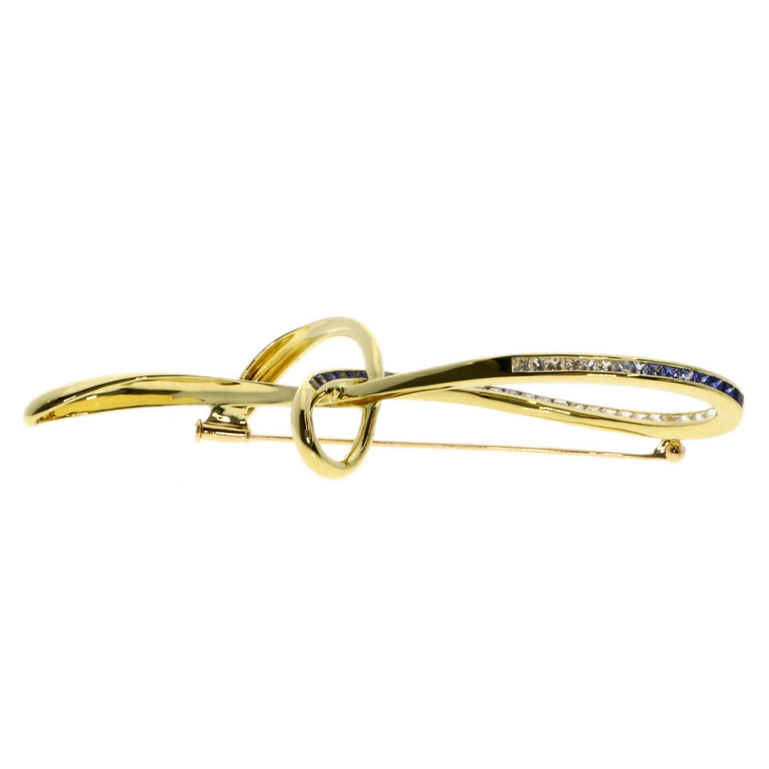 JUNE Brooch 18K Yellow Gold gold sapphire