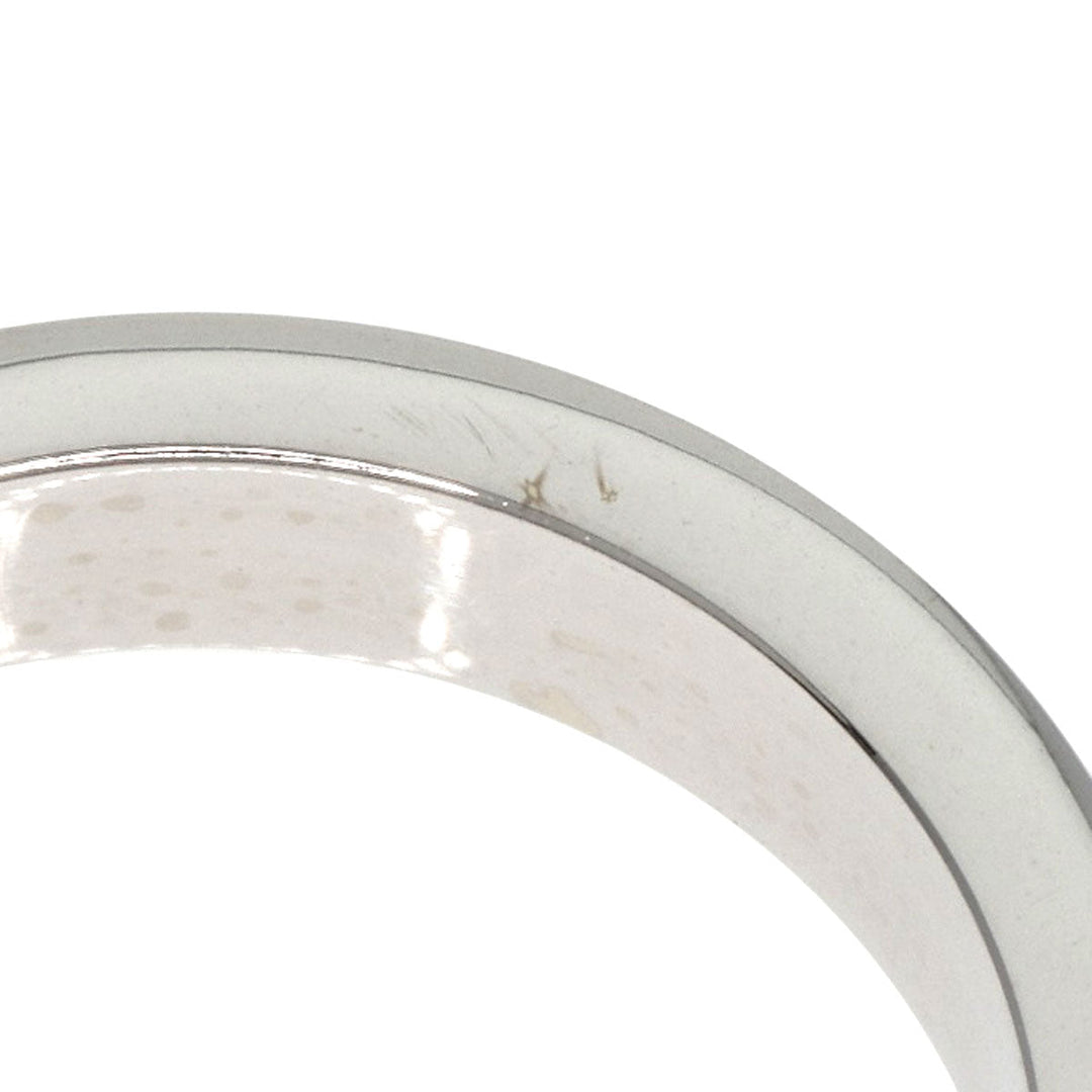 BVLGARI Ring K18WG Silver Double logo 1P Diamond