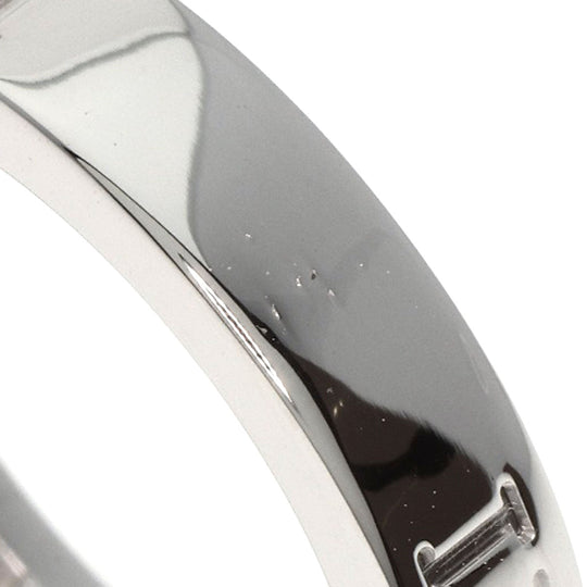 BVLGARI Ring K18WG Silver Double logo 1P Diamond