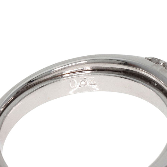 Ponte Vecchio Ring K18WG Silver Star motif Diamond