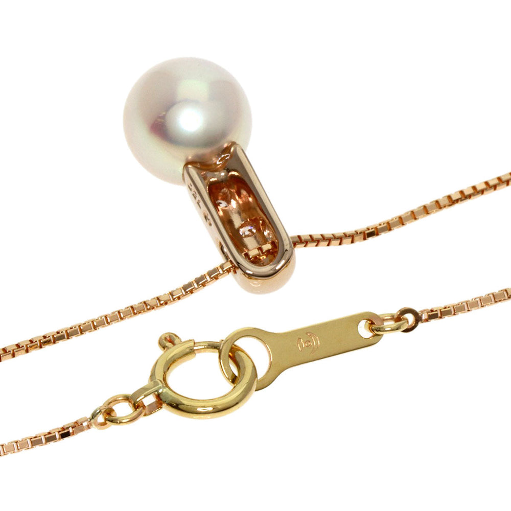 TASAKI Necklace 18K Pink Gold gold Akoya Pearl Diamond Women Used Authentic