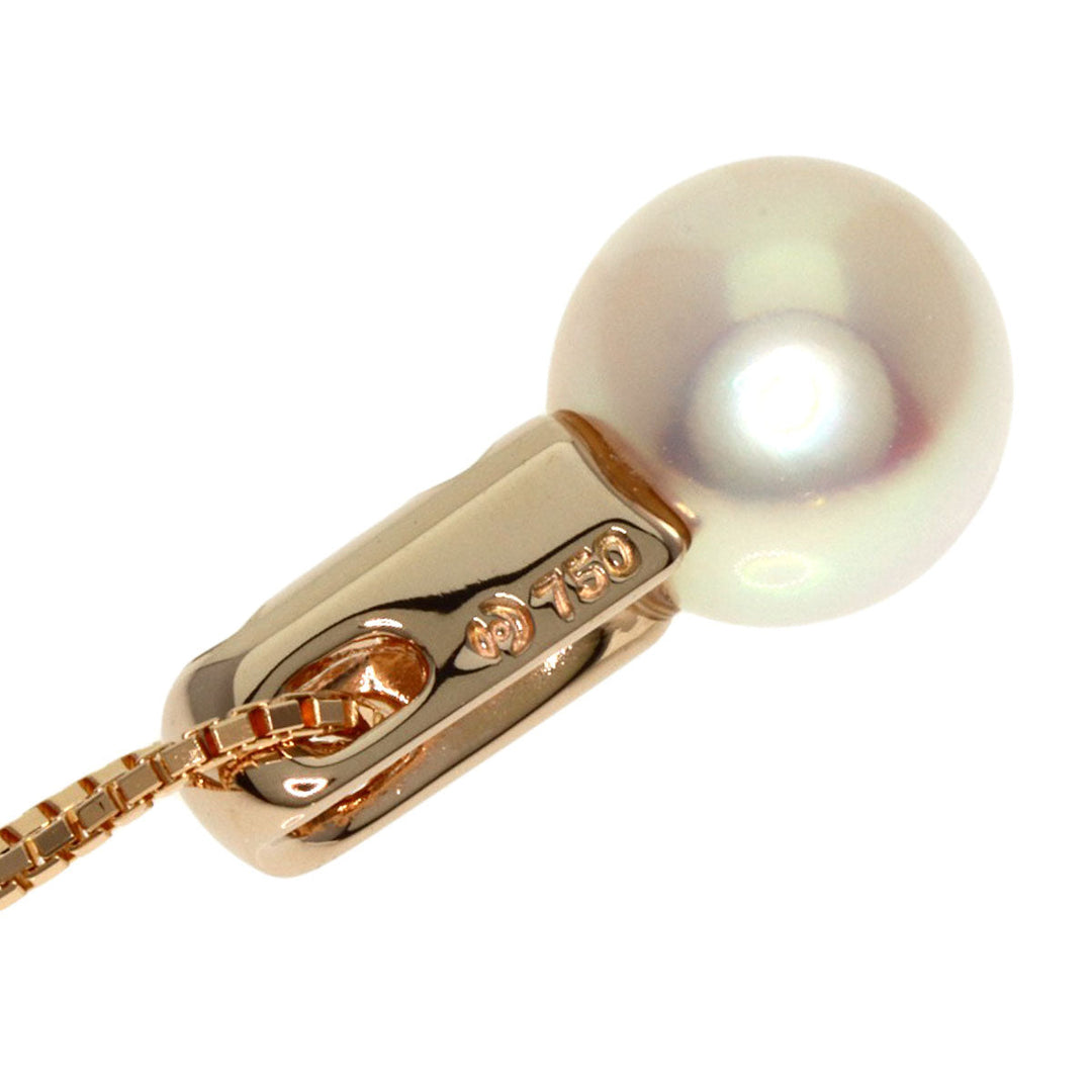TASAKI Necklace 18K Pink Gold gold Akoya Pearl Diamond Women Used Authentic