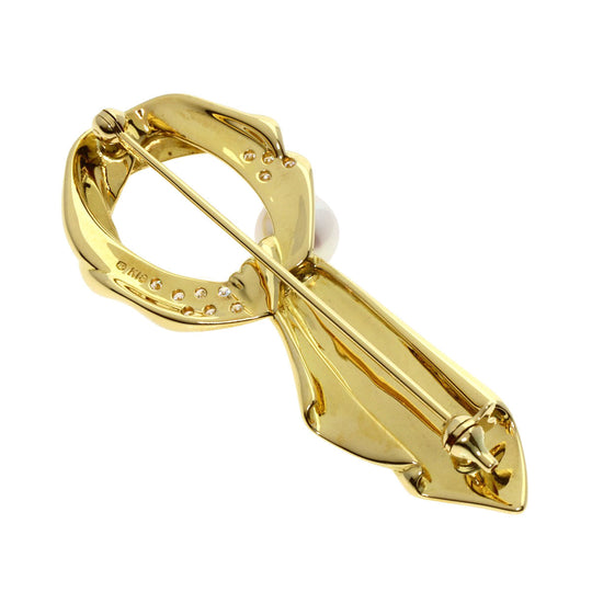 MIKIMOTO Brooch 18K Yellow Gold gold Akoya pearl Pearl