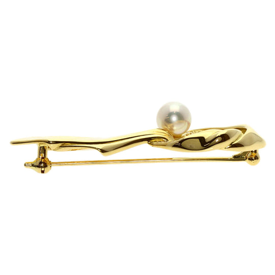 MIKIMOTO Brooch 18K Yellow Gold gold Akoya pearl Pearl