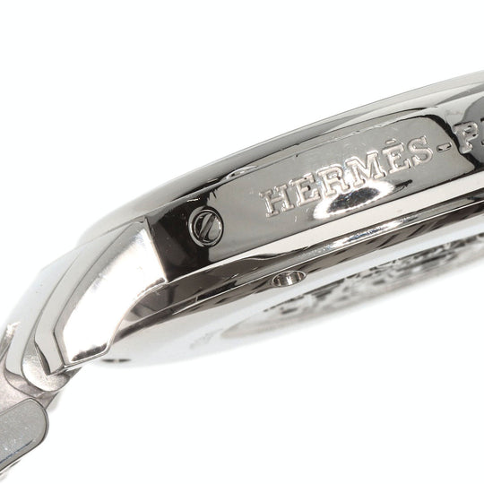 HERMES Watches Mechanical Automatic CP2.810 Stainless Steel , Stainless Steel Silver Clipper Classic white dial mens Used Authentic