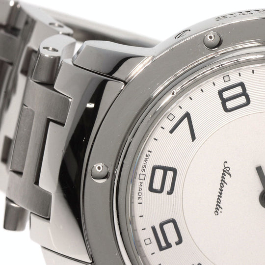 HERMES Watches Mechanical Automatic CP2.810 Stainless Steel , Stainless Steel Silver Clipper Classic white dial mens Used Authentic