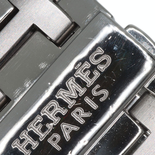 HERMES Watches Mechanical Automatic CP2.810 Stainless Steel , Stainless Steel Silver Clipper Classic white dial mens Used Authentic