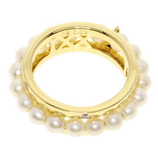 MIKIMOTO Ring 18K Yellow Gold gold Perlita Baby Pearl Diamond 3-piece set 3 colors Women Used Authentic