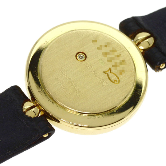 Chopard Watches Quartz 20/3095 K18YG, leather gold Happy diamond gold dial Women Used Authentic