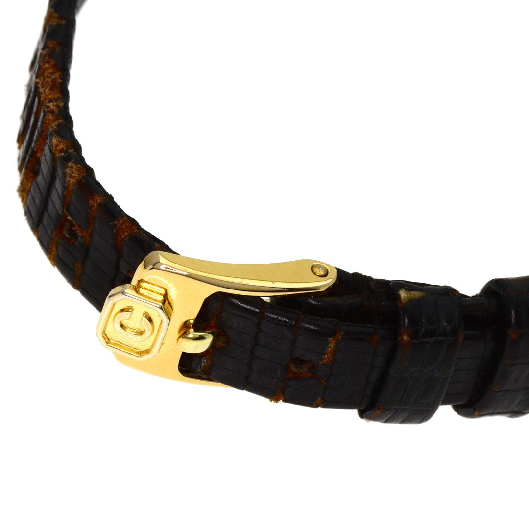 Chopard Watches Quartz 20/3095 K18YG, leather gold Happy diamond gold dial Women Used Authentic