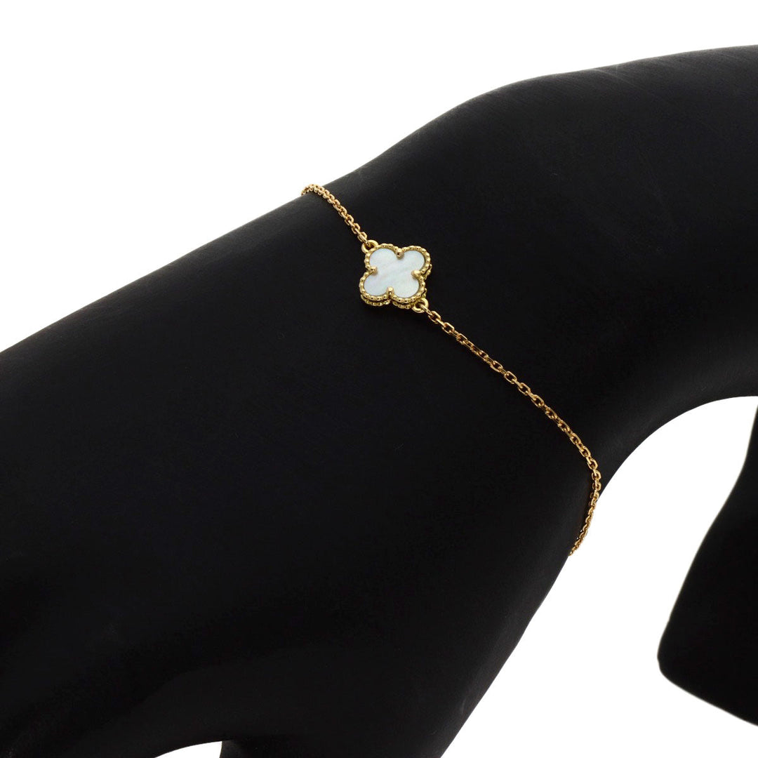 Van Cleef & Arpels bracelet 18K Yellow Gold gold Sweet Alhambra Shell Women Used Authentic