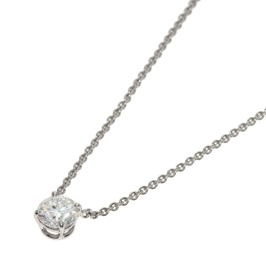 HARRY WINSTON Necklace PT950 Silver Solitaire diamond Women Used Authentic