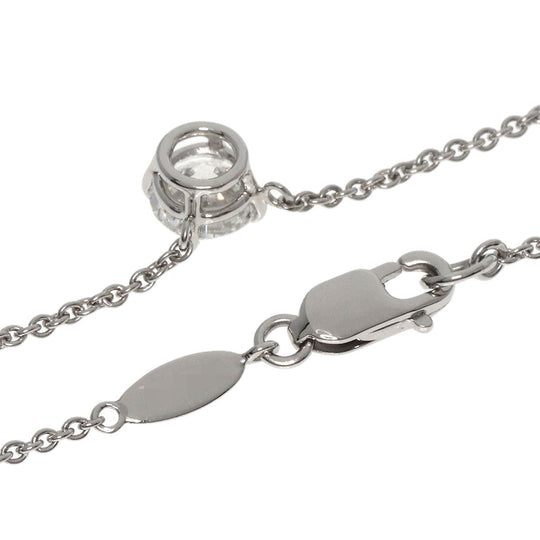 HARRY WINSTON Necklace PT950 Silver Solitaire diamond Women Used Authentic