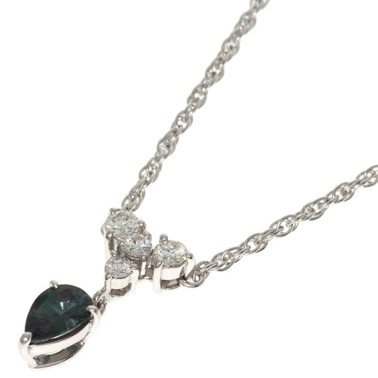 MIKIMOTO Necklace K18WG Silver Alexandrite diamond Women Used Authentic