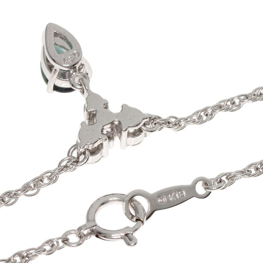 MIKIMOTO Necklace K18WG Silver Alexandrite diamond Women Used Authentic