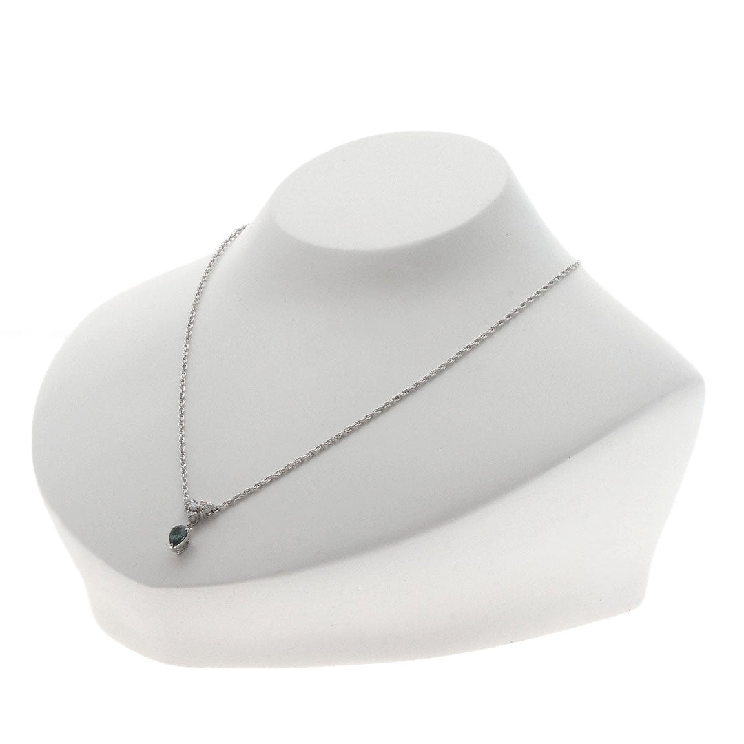 MIKIMOTO Necklace K18WG Silver Alexandrite diamond Women Used Authentic