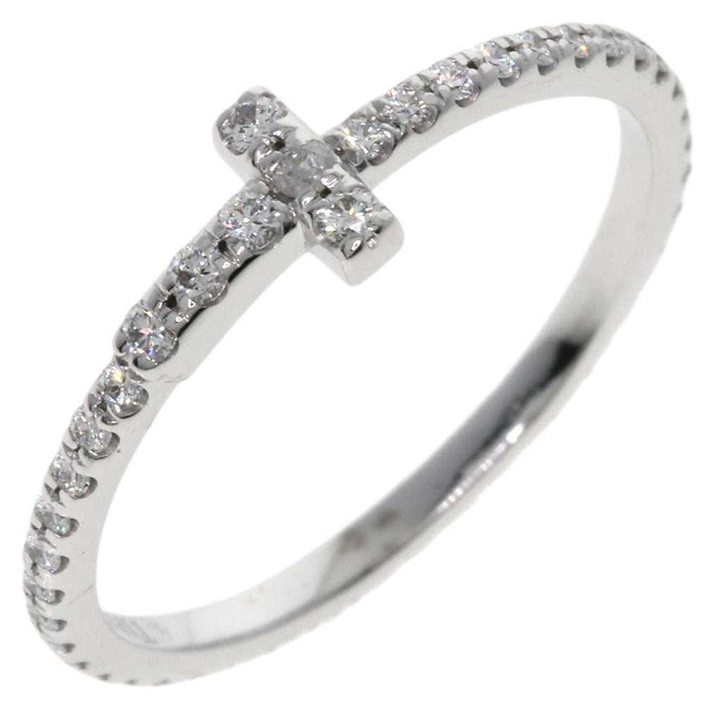 TIFFANY&Co. Ring K18WG Silver Diamond wire band ring
