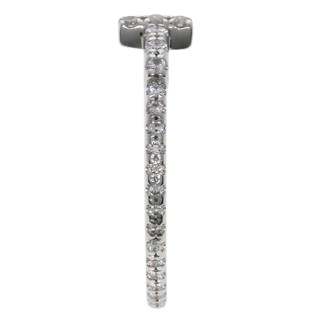 TIFFANY&Co. Ring K18WG Silver Diamond wire band ring