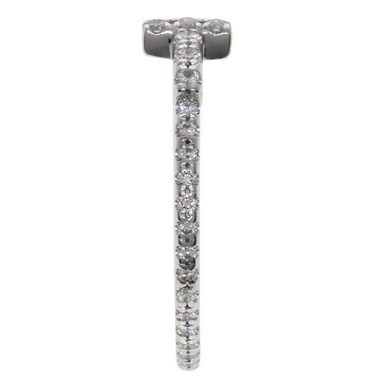 TIFFANY&Co. Ring K18WG Silver Diamond wire band ring