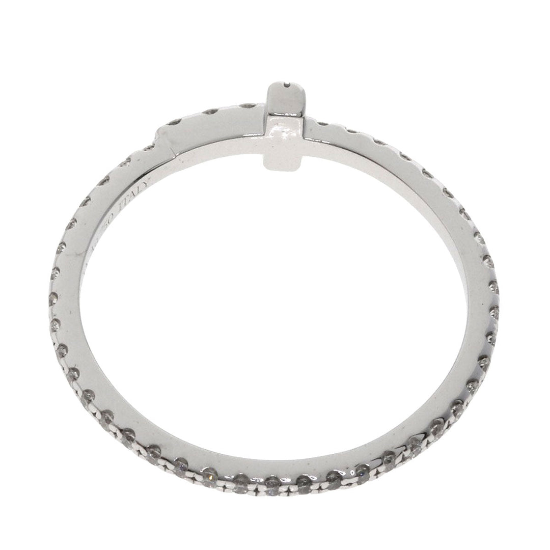 TIFFANY&Co. Ring K18WG Silver Diamond wire band ring