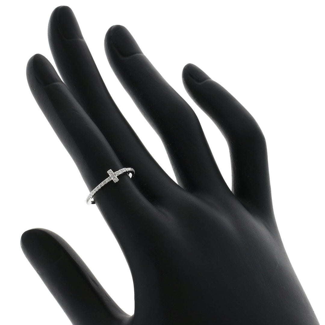 TIFFANY&Co. Ring K18WG Silver Diamond wire band ring