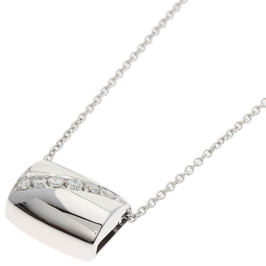 PIAGET Necklace K18WG Silver Possession Diamond Women Used Authentic