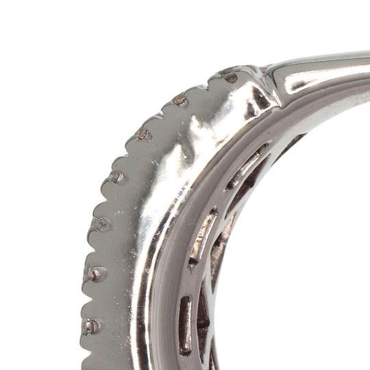 Damiani Ring K18WG Silver Mystery Setting Ruby Diamond Women Used Authentic