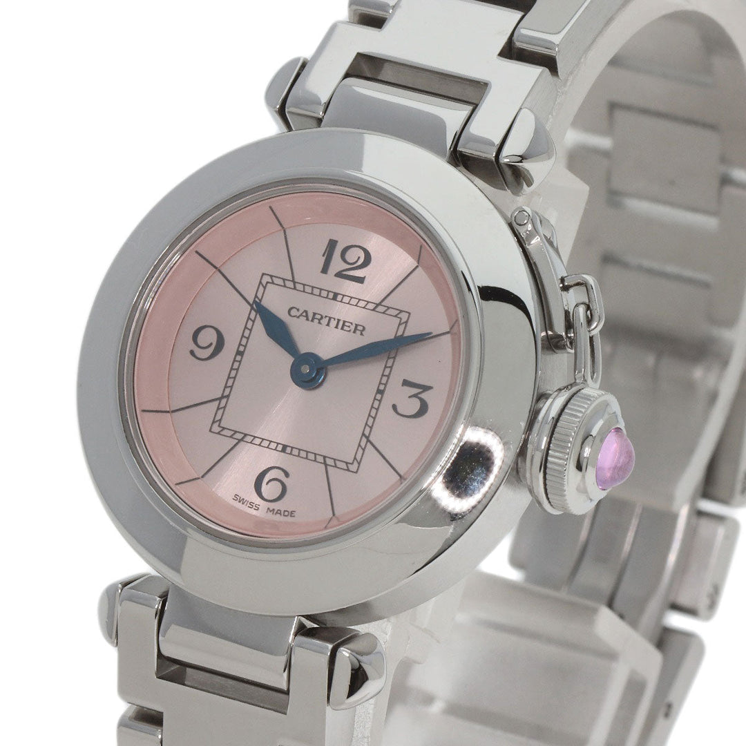 CARTIER Watches Quartz W3140008 Stainless Steel , Stainless Steel Silver Mispacha pink dial Women Used Authentic