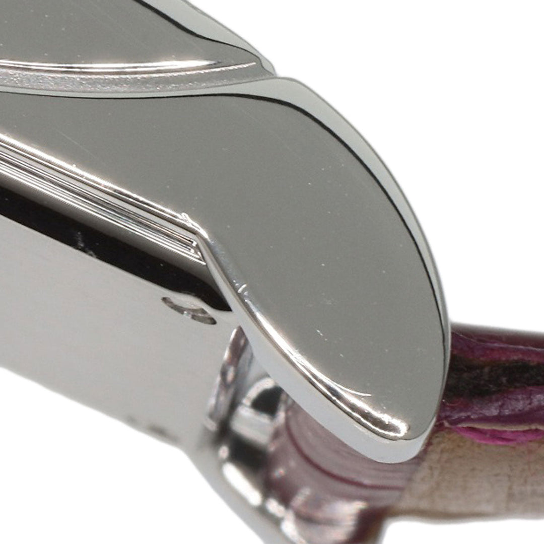 BVLGARI Watches Quartz RT39S Stainless Steel, Leather Silver Rettangolo Rhodolite Garnet Bordeaux dial Women Used Authentic
