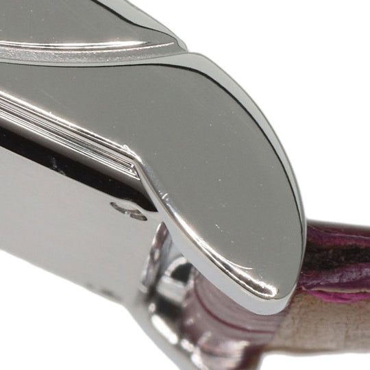 BVLGARI Watches Quartz RT39S Stainless Steel, Leather Silver Rettangolo Rhodolite Garnet Bordeaux dial Women Used Authentic