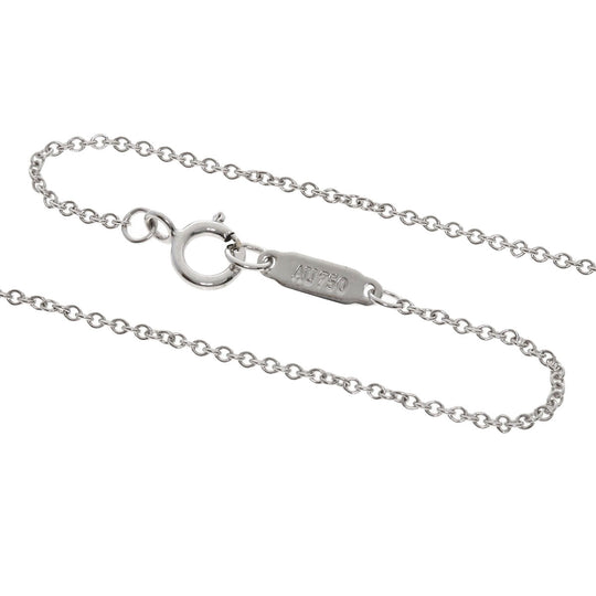 TIFFANY&Co. Necklace K18WG , PT950 Silver Small cross diamond Women Used Authentic
