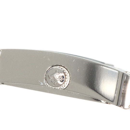 HERMES Watches Quartz HH1.131 Stainless Steel, Leather Silver H Watch Mini Diamond White shell dial Women Used Authentic