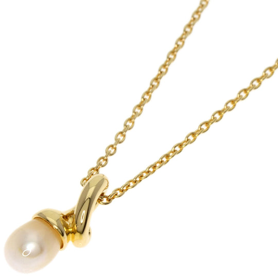 VANDOME Necklace 18K Yellow Gold gold Freshwater Pearl Women Used Authentic