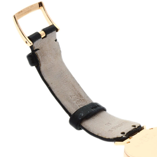BVLGARI Watches Quartz DVP30G K18PG, leather gold Diva Dream black dial Women Used Authentic
