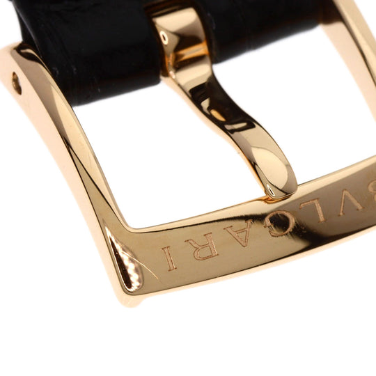 BVLGARI Watches Quartz DVP30G K18PG, leather gold Diva Dream black dial Women Used Authentic