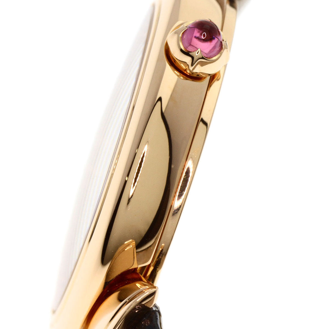 BVLGARI Watches Quartz DVP30G K18PG, leather gold Diva Dream black dial Women Used Authentic