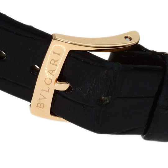 BVLGARI Watches Quartz DVP30G K18PG, leather gold Diva Dream black dial Women Used Authentic