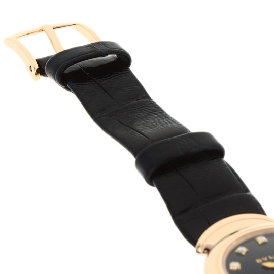 BVLGARI Watches Quartz DVP30G K18PG, leather gold Diva Dream black dial Women Used Authentic