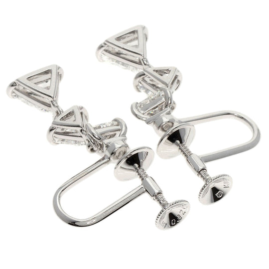 MIKIMOTO Earring K18WG Silver diamond